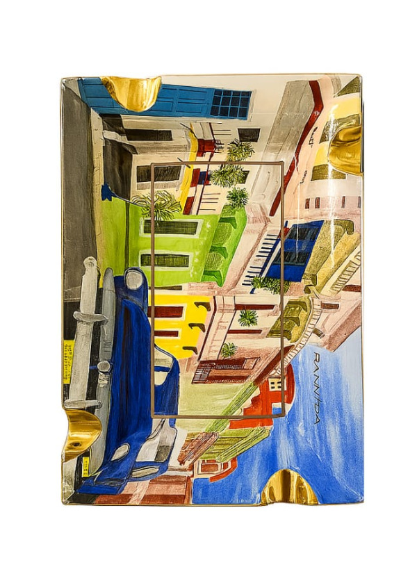 Parmida Küba Desenli Dörtlü Seramik Puro Küllüğü