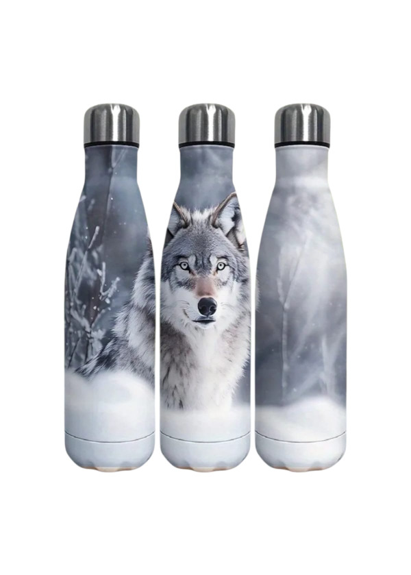 Kurt Başı Baskılı Çelik Termos 500 Ml.