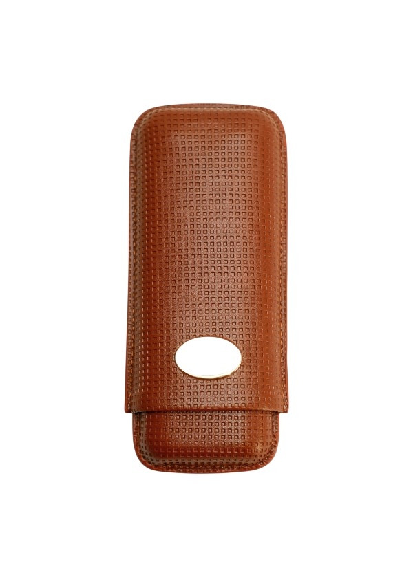 Cohiba İkili Deri Puro Kılıfı Kahve