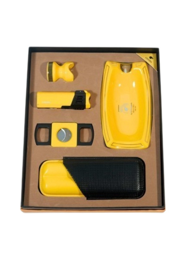 Cohiba 5 li Premium Puro Hediye Seti Sarı