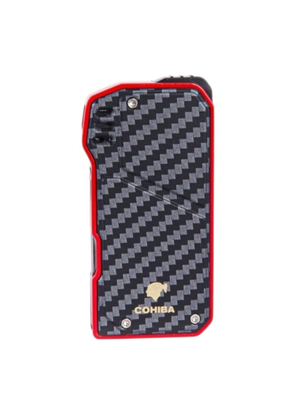 Cohiba Soft Alev Pipo Çakmağı Pipo Aksesuarlı Karbon Kırmızı