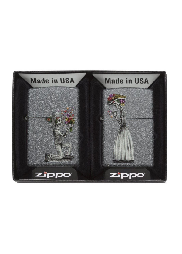Zippo Çakmak Classics iskelet 2Li Set Sevgiliye özel 