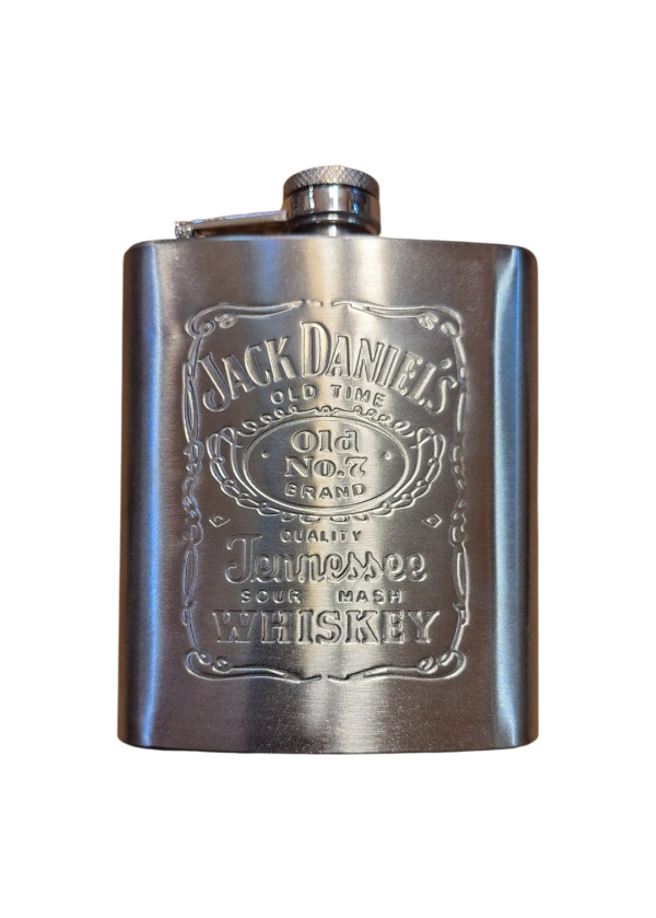 Jack Danıels Kabartma Baskılı Çelik İçki Matarası