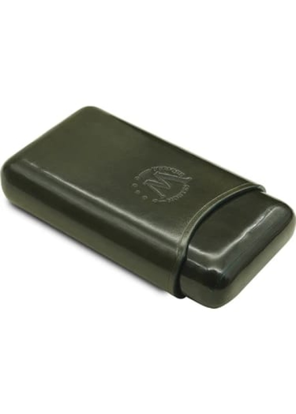 Montes Gerçek Deri El Yapımı 52 Ring Üçlü Puro Kılıfı (Yeşil)