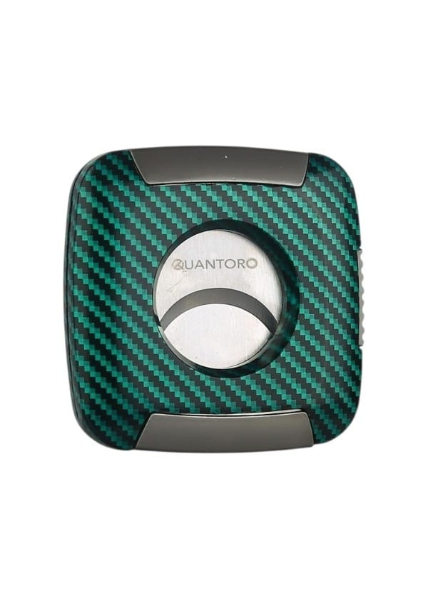 Quantoro QC-11 Kare Çift Bıçaklı Düz Kesim Puro Kesici Green Carbon