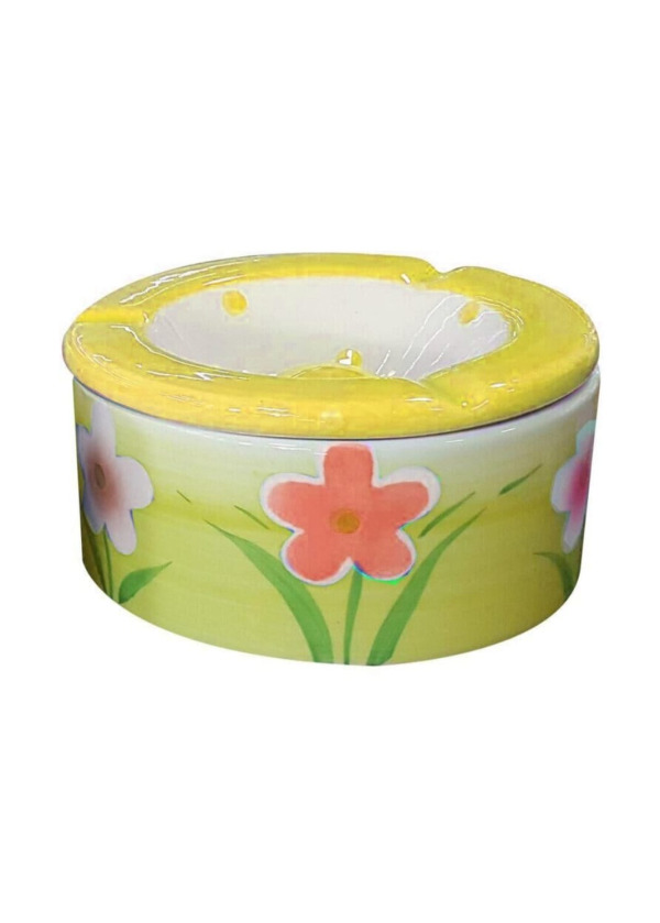 Seramik Ev Küllüğü Çiçekler Sarı 12cm