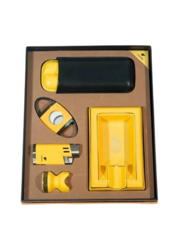 Cohiba 5 li Premium Puro Hediye Seti Sarı