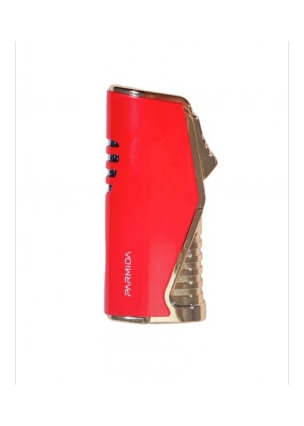 Parmida Üç Torch  Kırmızı Gold Puro Çakmağı