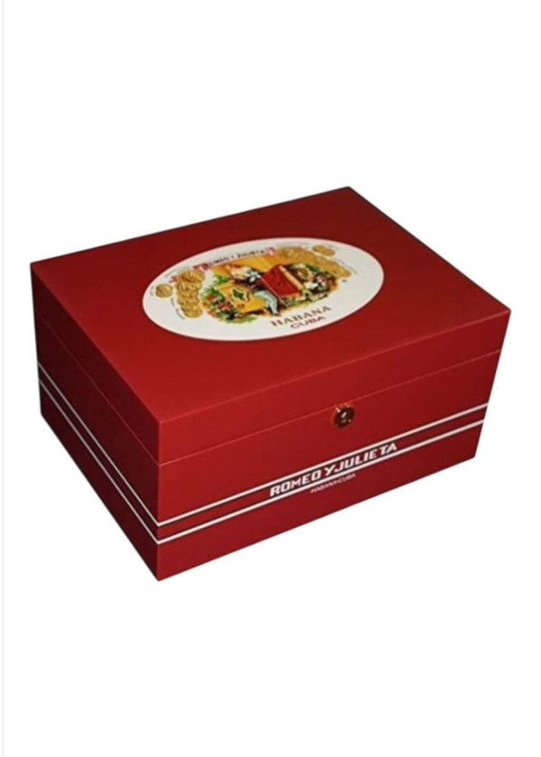 Habanos,Romeo Juliet İspanyol Sedir Kırmızı Lake Humidor Puro Kutusu 50's