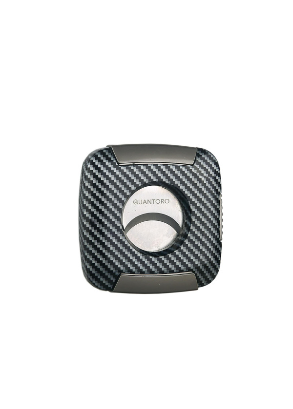 Quantoro QC-11 Kare Çift Bıçaklı Düz Kesim Puro Kesici Black Carbon