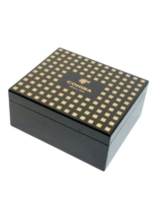 Cohiba Siyah Nokta Desenli Sedir Puro Kutusu Humidor50's HMD666448
